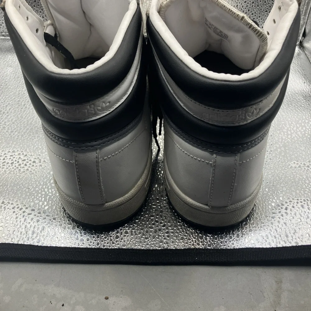 Adidas Top Ten Hi White Black white Mens Sneakers Basketball Shoes Size 8